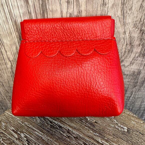 Portland Leather Penny Pouch POPPY RED Penny Pouch FAST SHIP Coin Purse - Picture 3 of 5